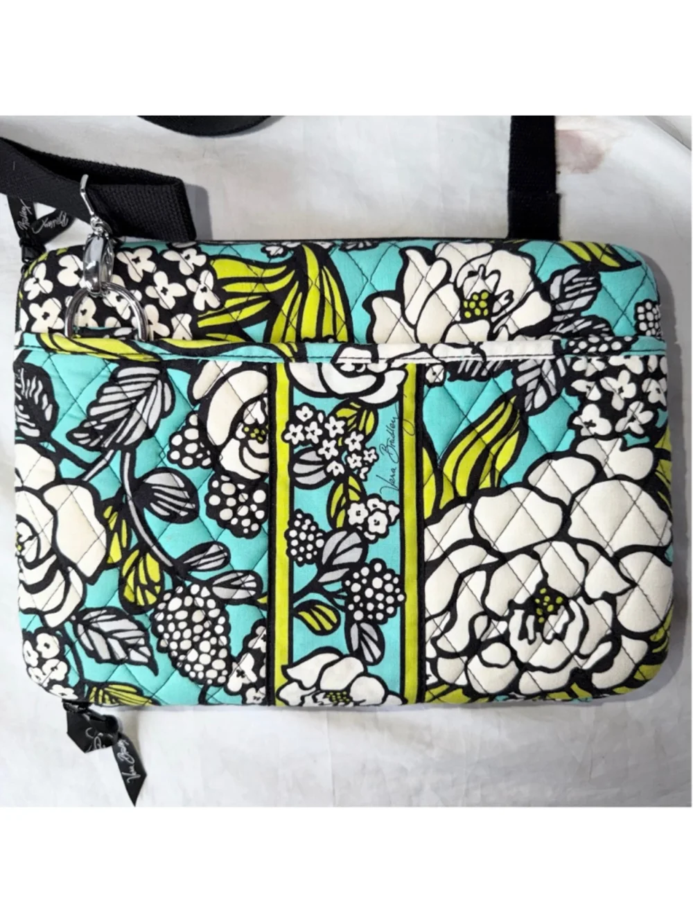 EUC Vera Bradley Hard Zipper Laptop/Tablet Case Retired Island Blooms 12x9x2